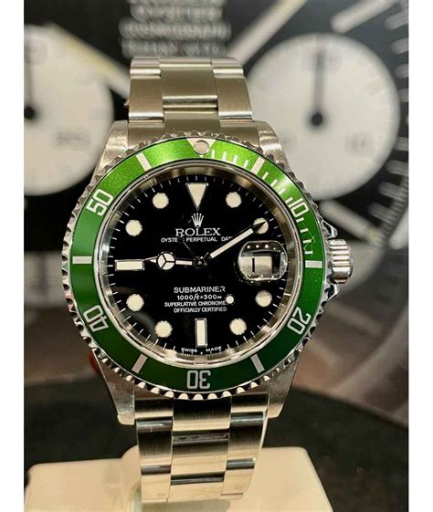 rolex ghiera verde g|Rolex Submariner Date 16610 LV Ghiera Verde .